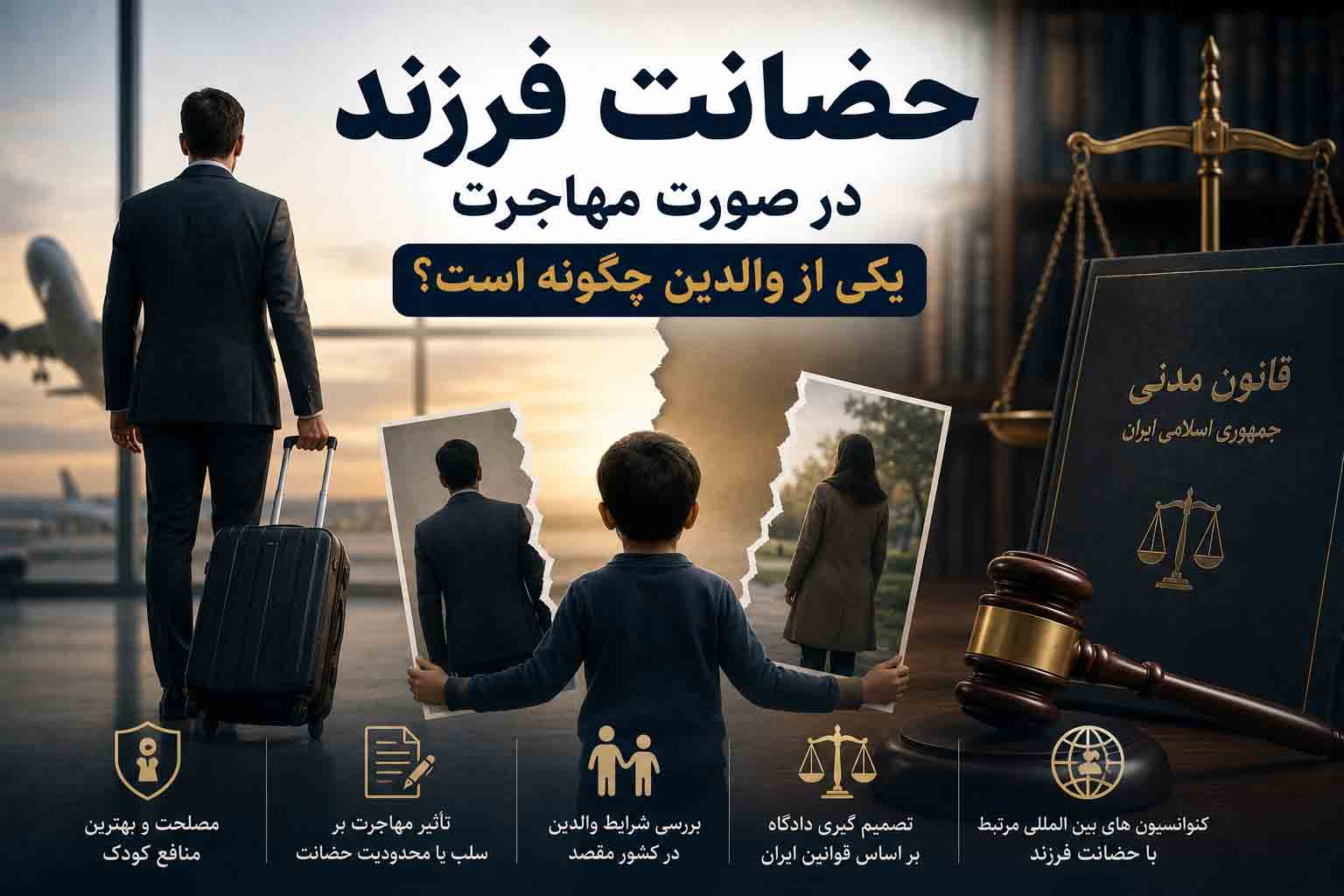 حضانت فرزند و مهاجرت یکی از والدین