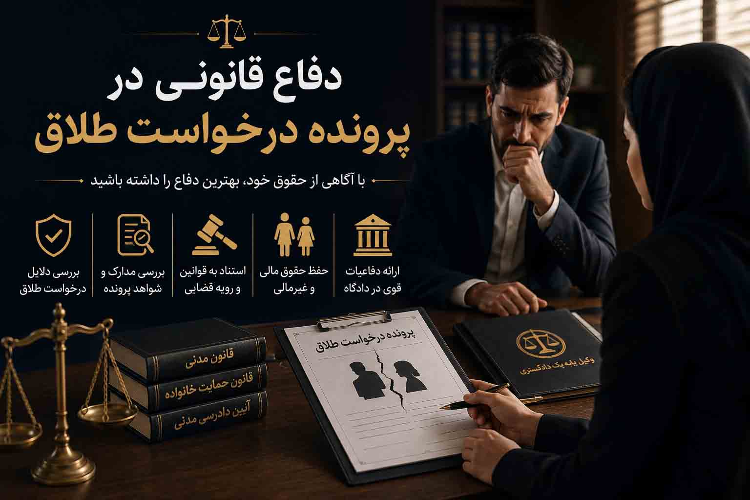 دفاع قانونی در پرونده درخواست طلاق