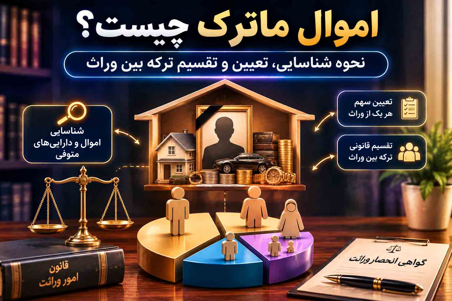 نحوه تقسیم اموال ماترک بین وراث
