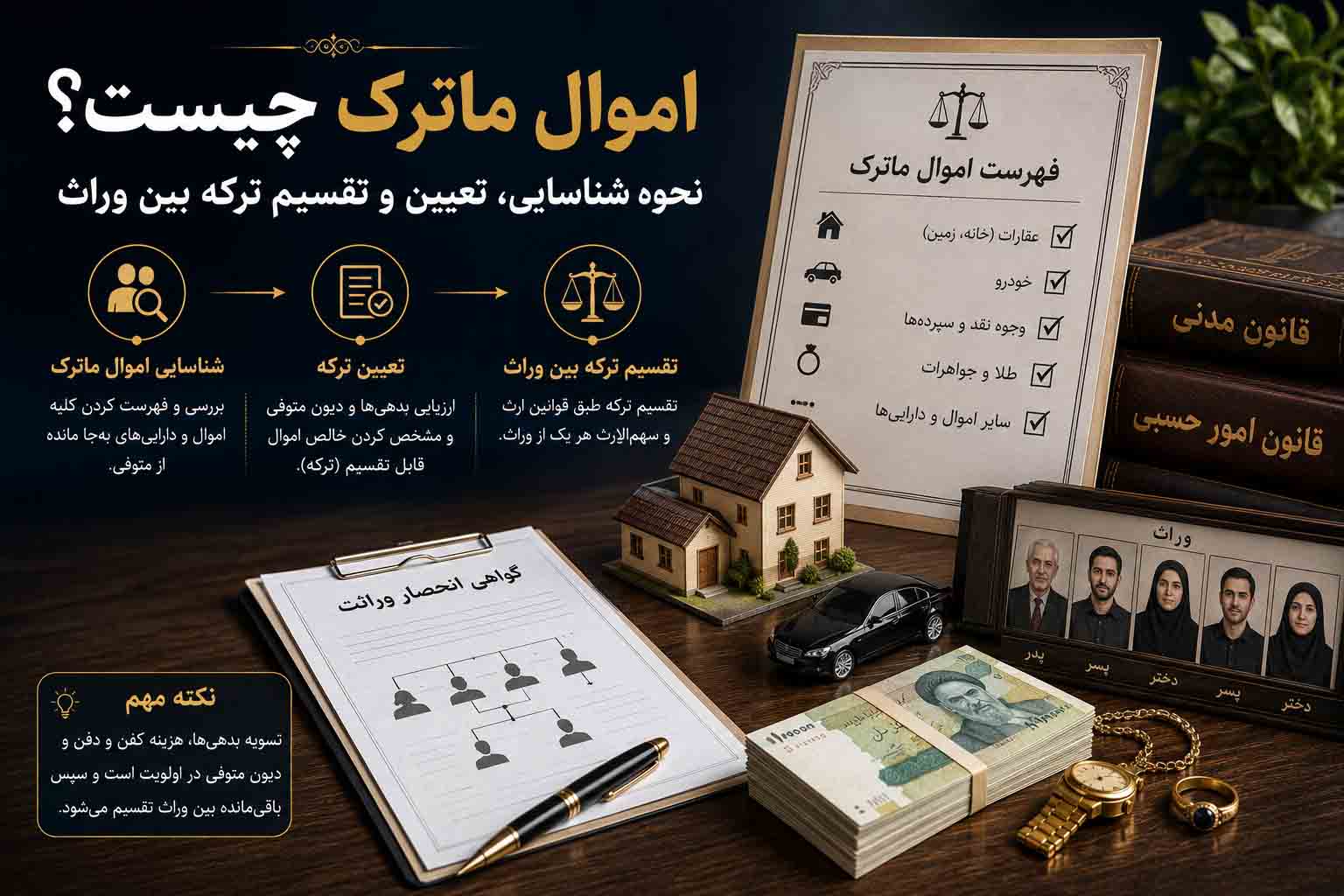 اموال ماترک چیست و چگونه بین وراث تقسیم میشود؟