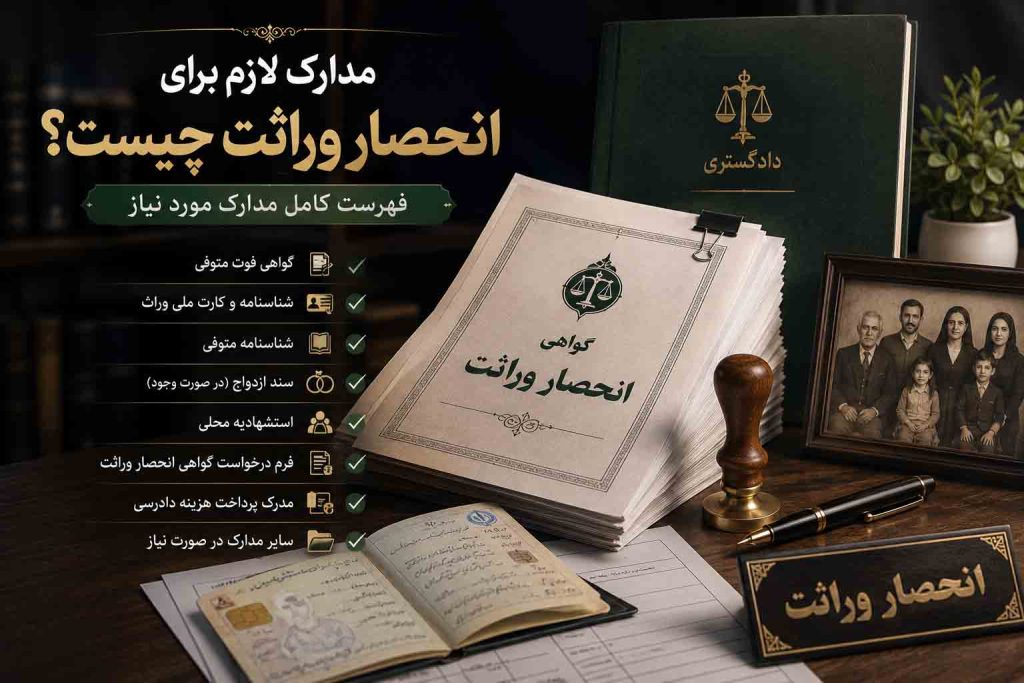 فهرست مدارک لازم برای دریافت گواهی انحصار وراثت