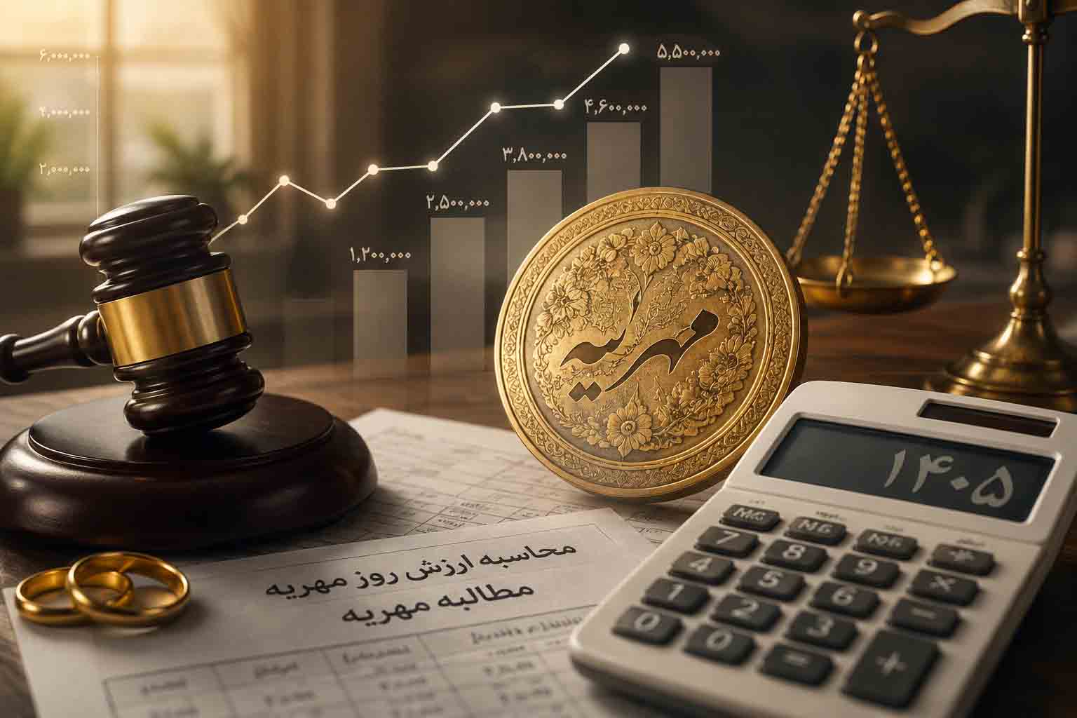 نحوه محاسبه ارزش روز مهریه و مطالبه مهریه در سال ۱۴۰۵