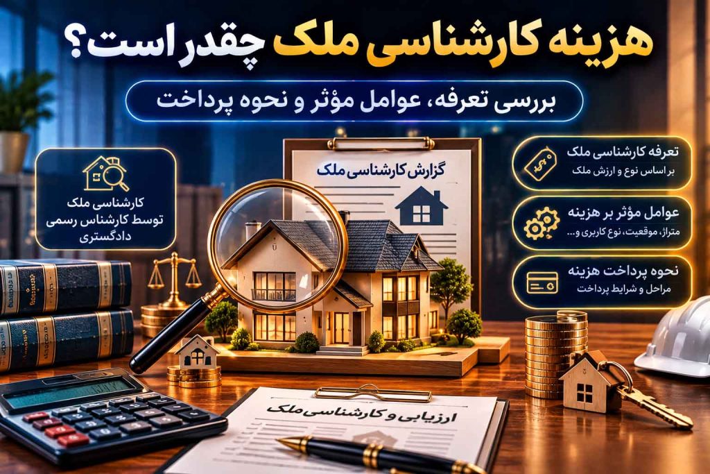 هزینه کارشناسی ملک و تعرفه ارزیابی ملک توسط کارشناس رسمی