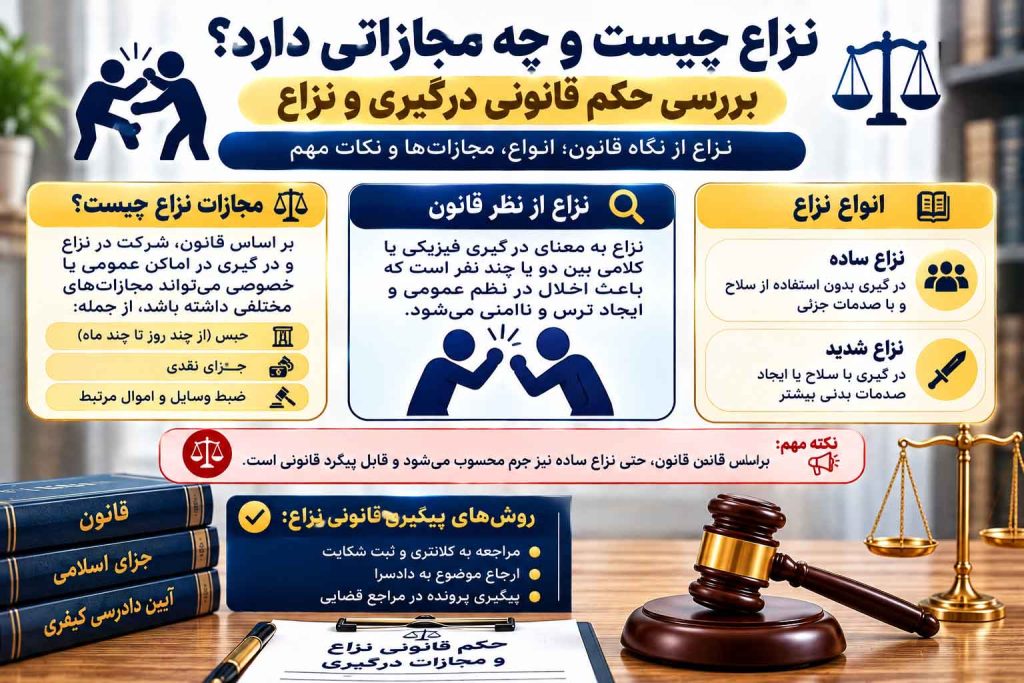 حکم قانونی نزاع و مجازات درگیری