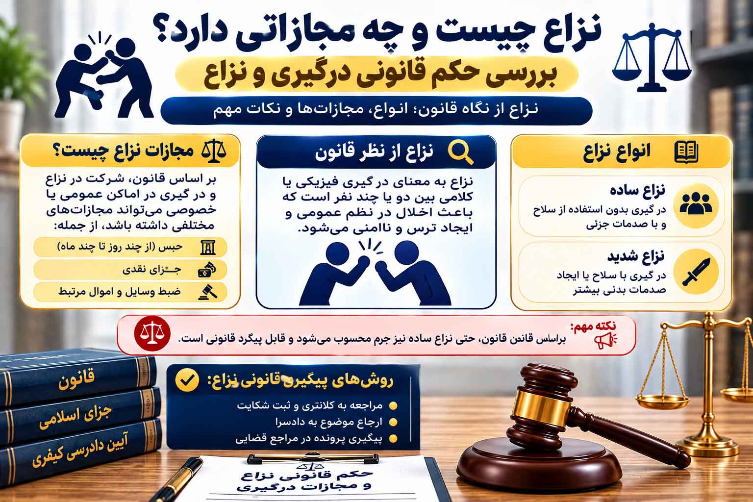 حکم قانونی نزاع و مجازات درگیری
