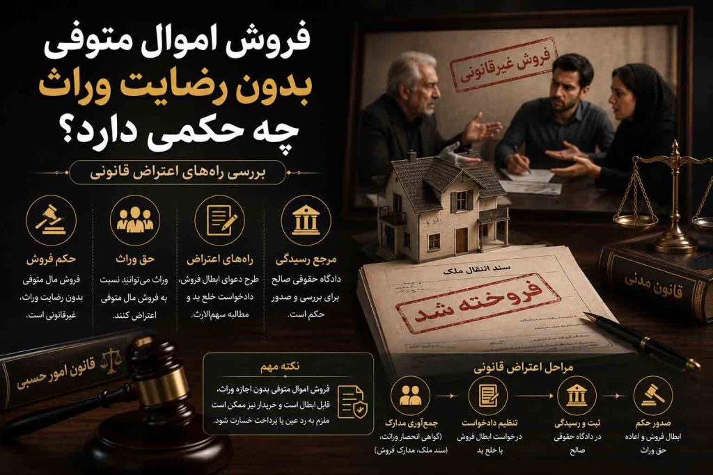 فروش مال متوفی بدون رضایت وراث و راه‌های اعتراض قانونی