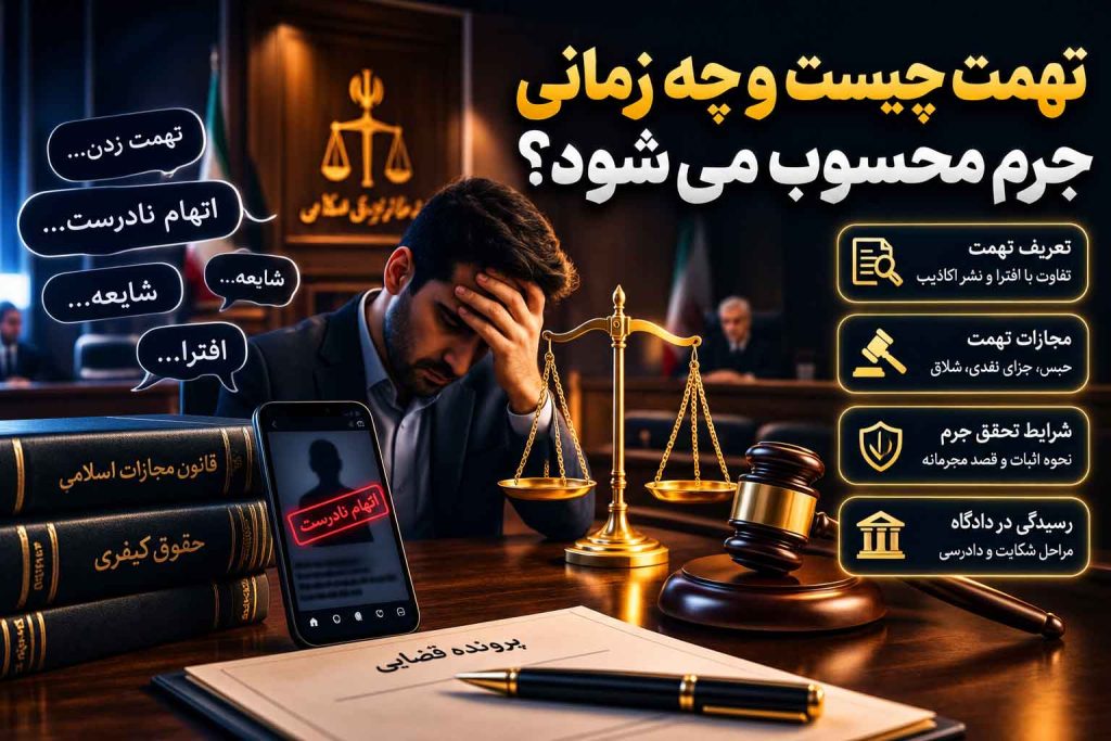 تهمت و شرایط جرم محسوب شدن آن