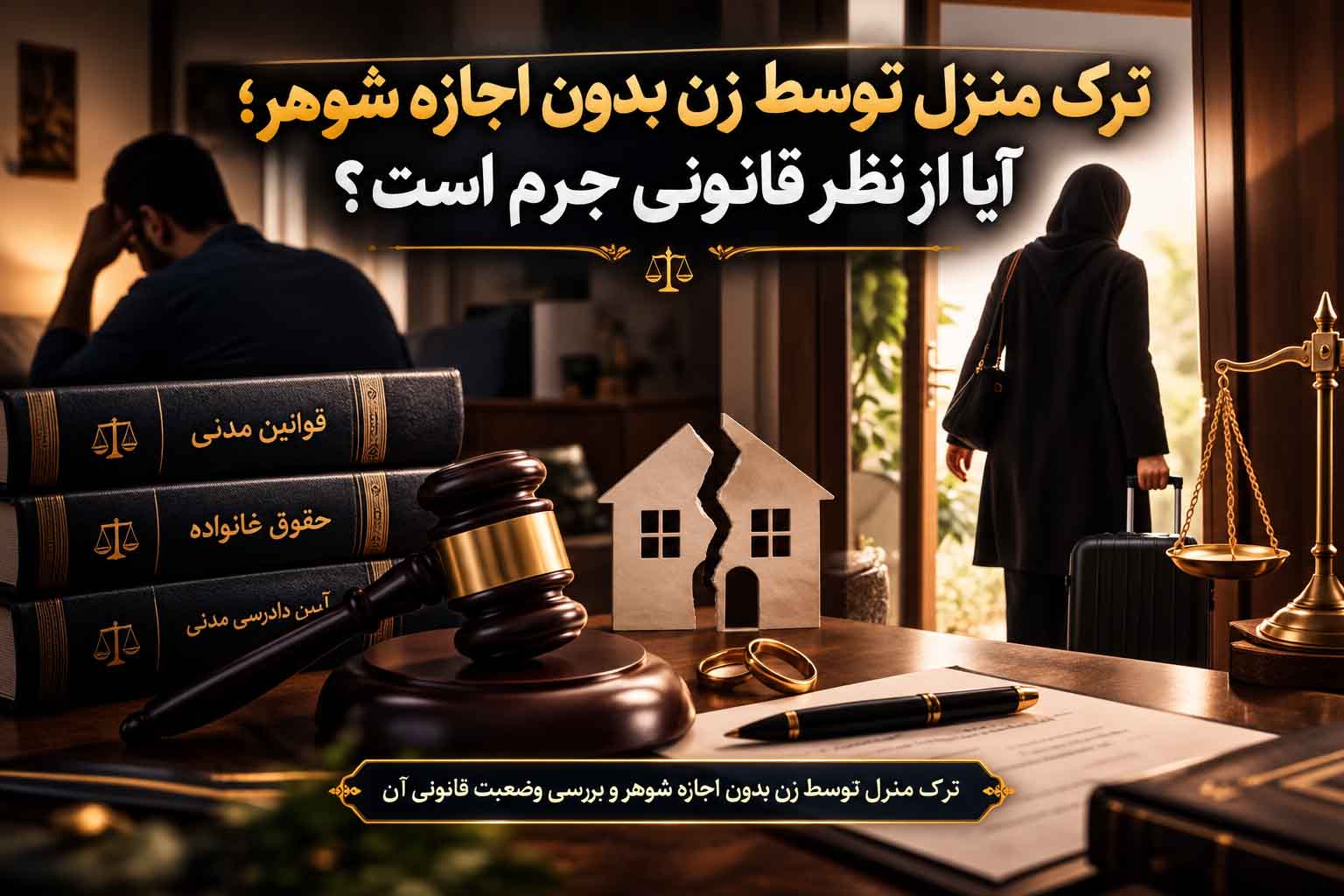 ترک منزل توسط زن بدون اجازه شوهر از نظر قانونی